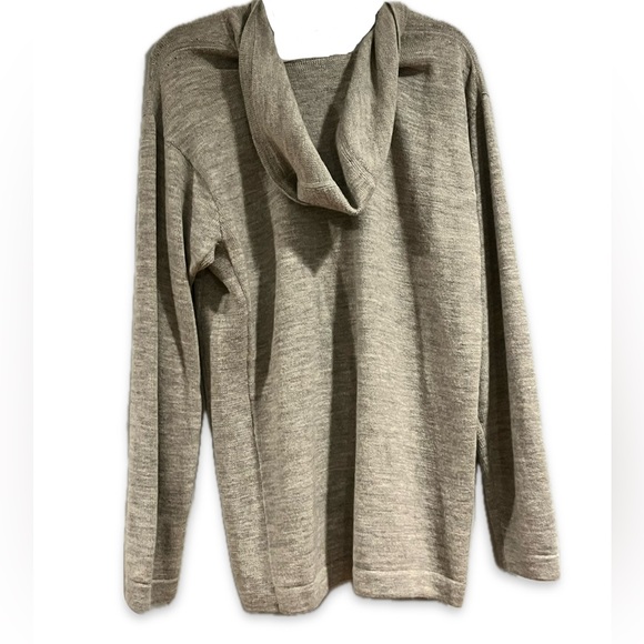 PAKA Handmade Alpaca Blend Men's Hoodie Long Sleeve Sweater Gray Size XL - Picture 5 of 5